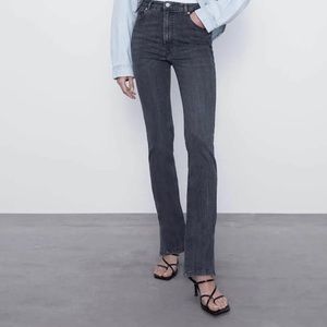 Zara Hi-Rise Split Skinny